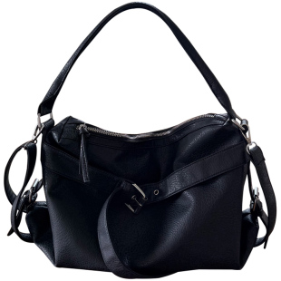 大容量黑色百搭辣妹机车包个性时髦休闲单肩腋下包通勤斜挎托特包