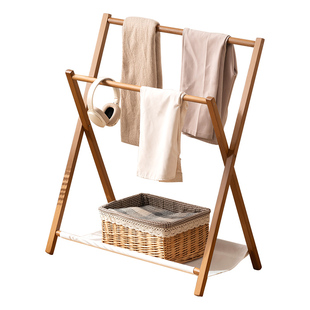 床头挂衣架落地卧室折叠衣帽架子家用不占空间床尾晚上放衣服神器