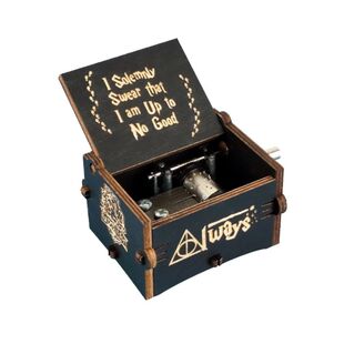 哈利波特手摇发条木质迷你八音盒女朋友创意闺蜜生日小礼物音乐