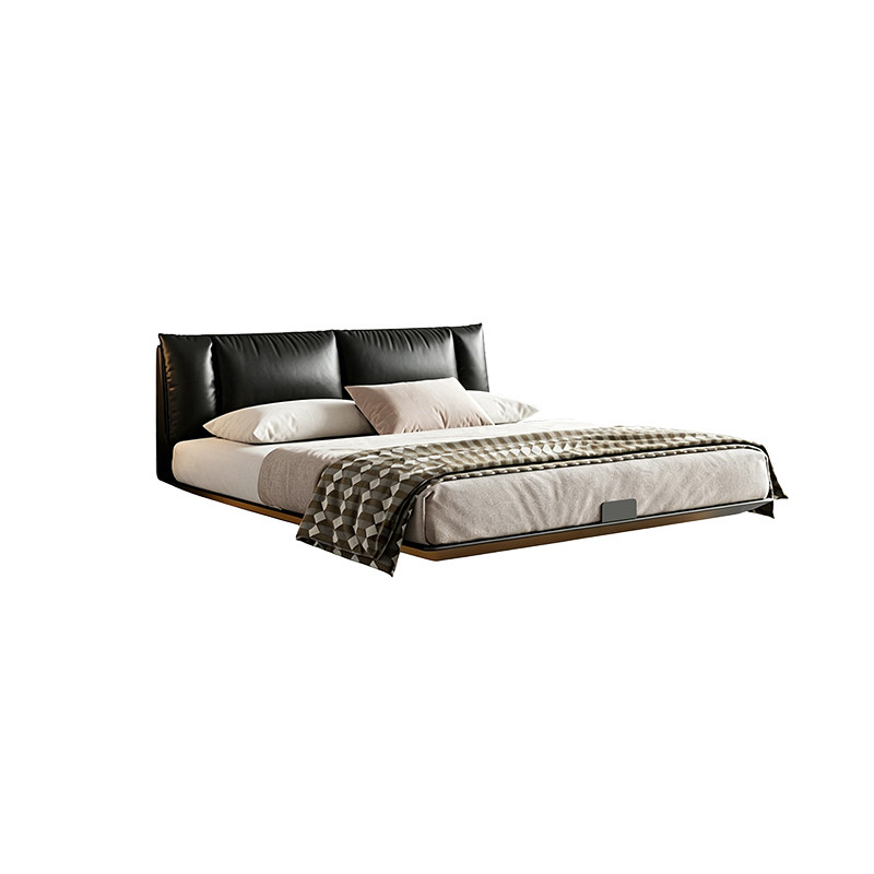 真皮软包床头1.8米双人高端床架