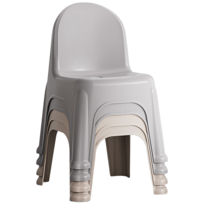 [10张]加厚塑料靠背椅可叠放收纳