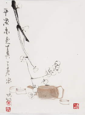 禅意国画纯手绘写意画装饰挂画