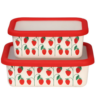 欧丽家搪瓷厚实款搪瓷保鲜碗收纳盒储物盒保鲜盒冰箱收纳可进烤箱