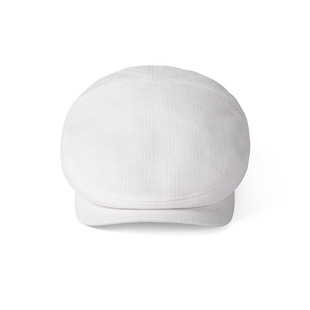 mrduck 进口骨感棉麻鸭舌帽女春秋 时髦感休闲白色帽子可扎马尾款