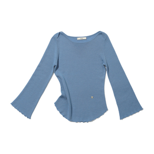 TZCO 26AW「Knit芭蕾上衣」Biella纯羊毛微喇袖秋冬打底衫