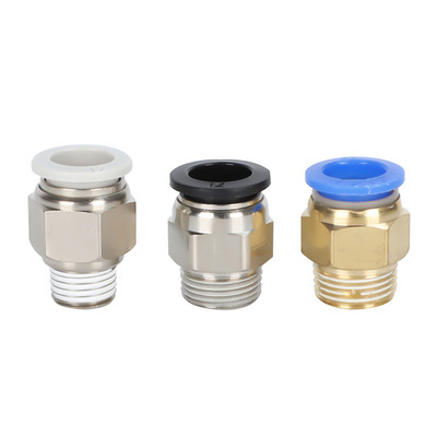 PC8-02气缸气动气管接头快速外螺纹直通快插气嘴软管快接气源空压