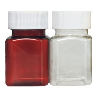 50ml毫升食品级透明塑料瓶子带盖pet密封小空瓶分装瓶方形样品瓶