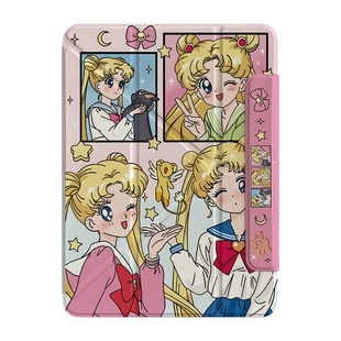 美少女战士可拆卸磁吸分离iPadAir6保护套新款2024适用苹果iPad10保护壳平板Pro11寸Air5带笔槽10.9女款mini6