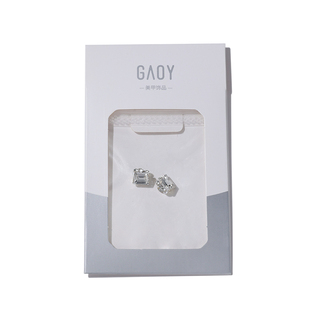 gaoy戈雅爆闪美甲钻饰品网红爆款透色歪心肥方堆钻成品指甲装饰品