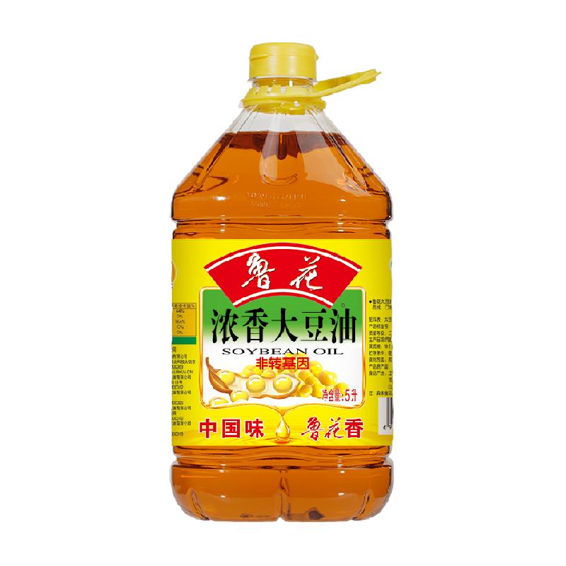 鲁花浓香大豆油5L食用油健康烹饪炒菜调味营养家用