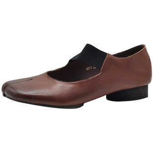 Artmu阿木复古真皮分趾小皮鞋粗跟芭蕾鞋2026绝美小单鞋玛丽鞋