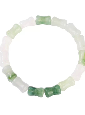 天山翠竹节手串汉服百搭款