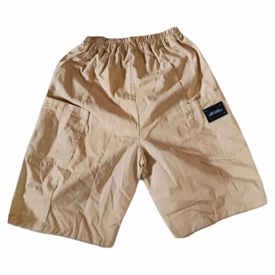 男童纯棉工装短裤中大童夏季薄款宽松儿童五分裤男孩童装宝宝外穿