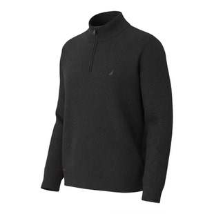 NAUTICA/诺帝卡男装秋冬款棉羊毛混纺柔软半开襟毛衣SO4402