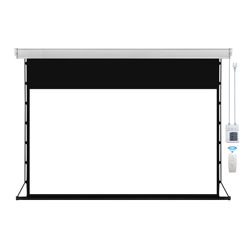 拉线幕布100寸幕布投影家用高清光子抗光幕布超短焦激光电视投影仪幕布自动升降投影布挂墙投影幕布电动升降