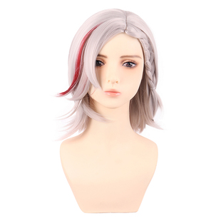 潼漫 cos假发原 枫丹 神 林尼40CM仿真头皮顶挑染色短发游戏假毛