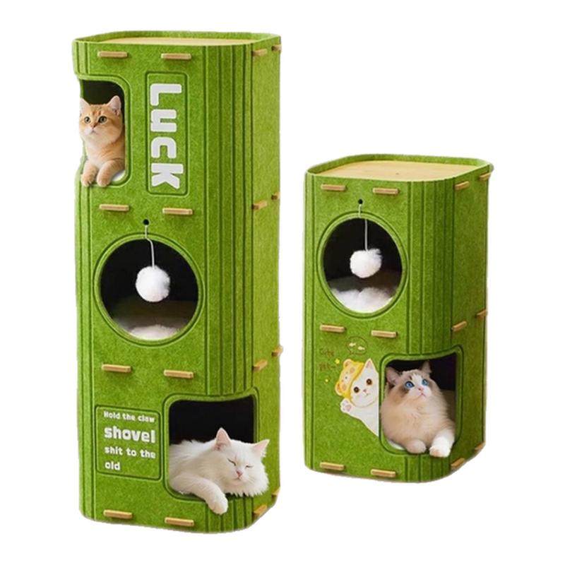 可睡可玩!多层多功能猫爬架猫窝