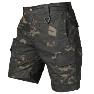 异种兵吃鸡CP暗夜迷彩战术短裤男宽松五分裤夏季户外军迷工装裤子