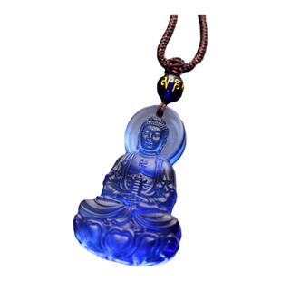 贴金随身佛像药师佛立体吊坠 琉璃项链 宝塔 寺院4.8厘米结缘品