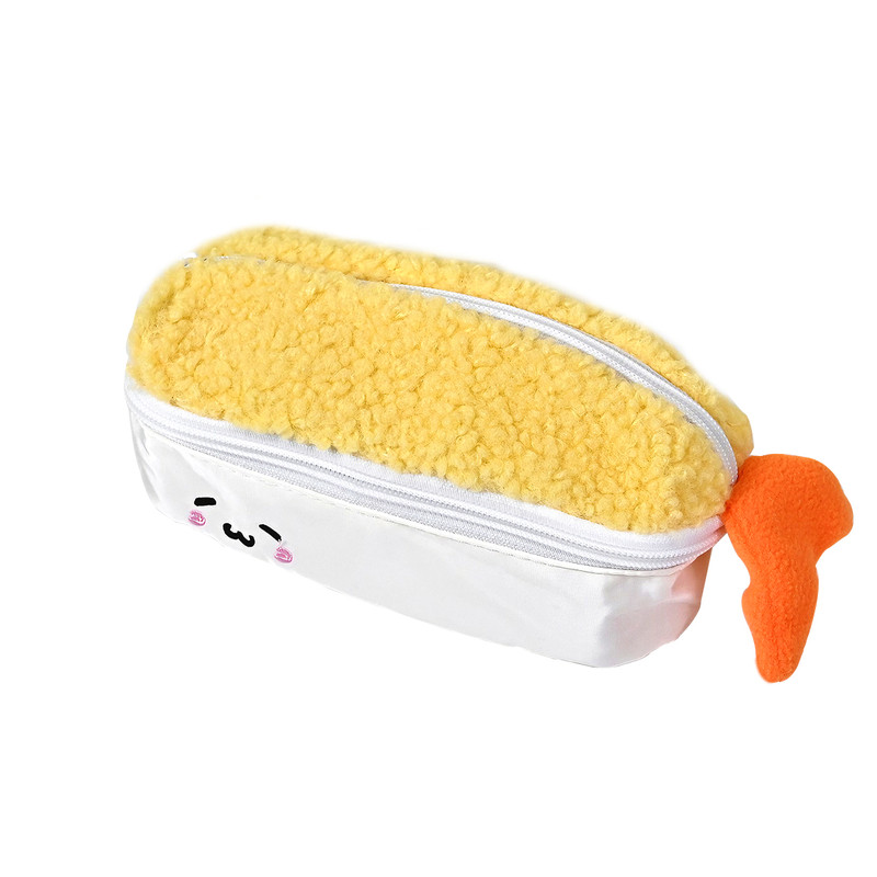 炸虾三文鱼爱卡通文具笔袋