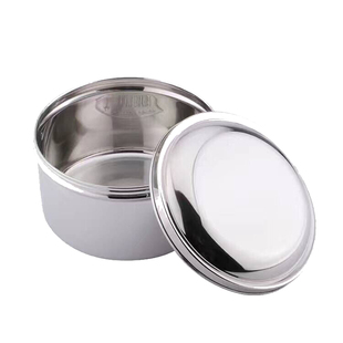 304不锈钢蒸饭饭盒菜品留样盒食堂饭菜饭盒带盖圆形料头盒泡面碗