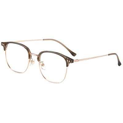 显白橄榄色近视眼镜女式