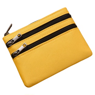 帆布零钱包男女拉链布艺收纳包硬币钥匙包卡包短款轻薄迷你小钱包