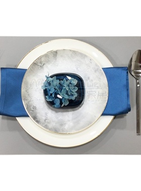 现代简约欧式样板间西餐具套装餐桌餐垫餐巾摆件样板房餐盘饰品