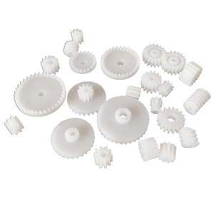 塑料齿轮模数0.5m减速电机齿轮包冠齿蜗杆塑胶配件15齿模型零配件