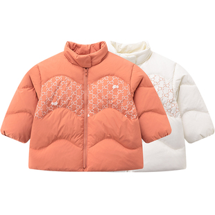 【商场同款】拉比婴儿外套25年女童羽绒服白鸭绒保暖羽绒立领外套