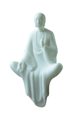 无相桌面摆件白瓷中式禅意人物居家客厅简约装饰玄关创意小僧佛像