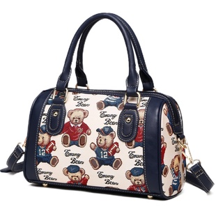 小熊枕头包女维尼熊手提包2025新款帆布可爱单肩女包斜挎大包女士