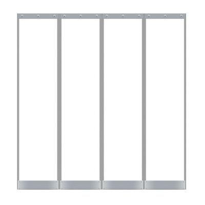 商铺透明隔热pvc滑动折叠软门帘