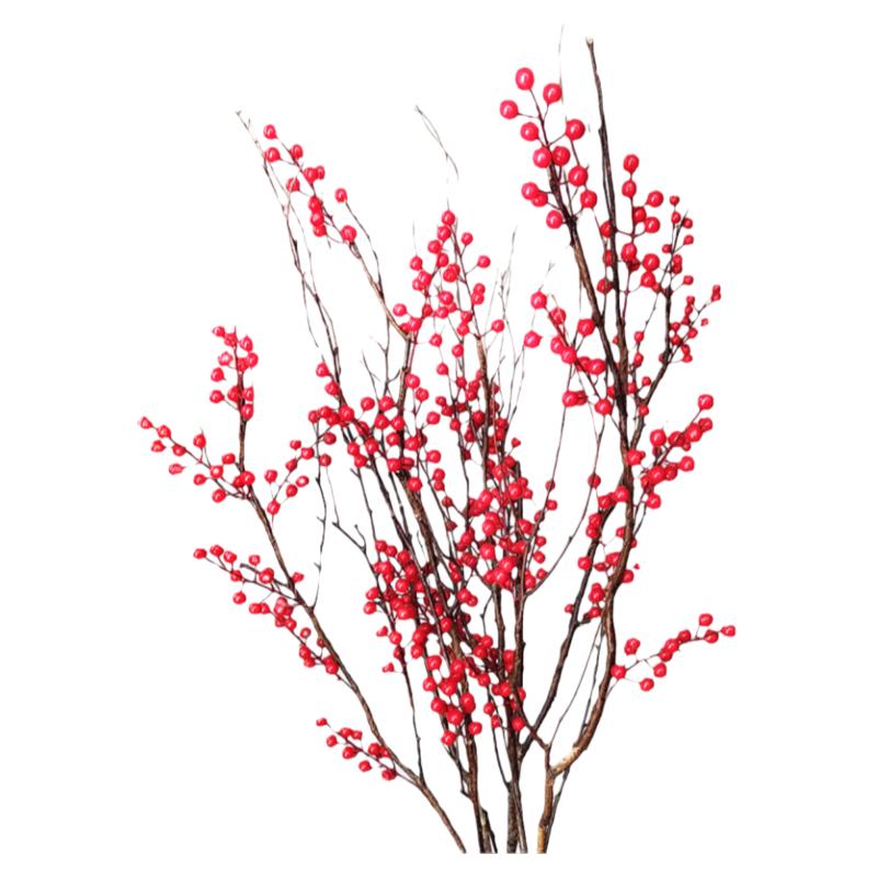 冬青红果发财果仿真花摆设客厅干仿真花/假花