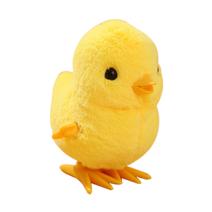 小鸡会走的毛绒跳跳鸡发条仿真小鸡仔上链小黄鸡婴儿宝宝儿童玩具