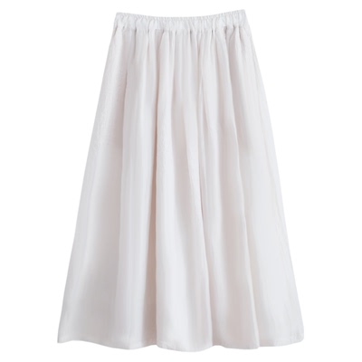 ZAN原创中长款a字纯色丝棉半身裙