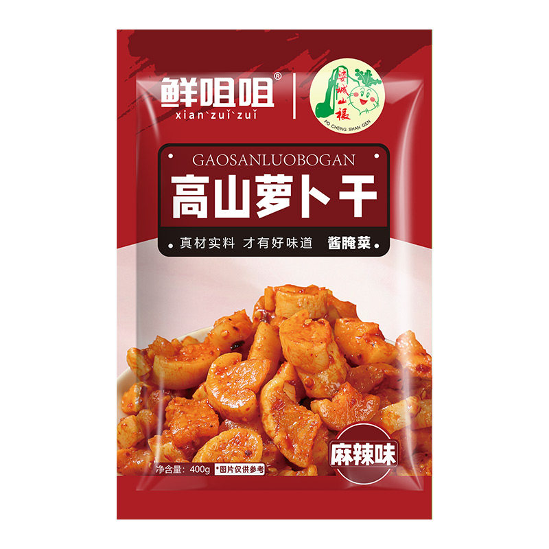鲜咀咀香辣麻辣萝卜干400g袋装
