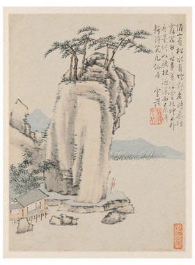 清代萧云从季节风景国画8幅