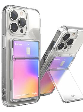 韩国Ringke磁吸/粘贴通用支架卡套适用苹果iPhone17/16系列三星华为新款多卡位多功能便携卡包