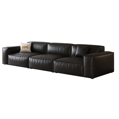 政府补贴DDC黑色全真皮沙发新款