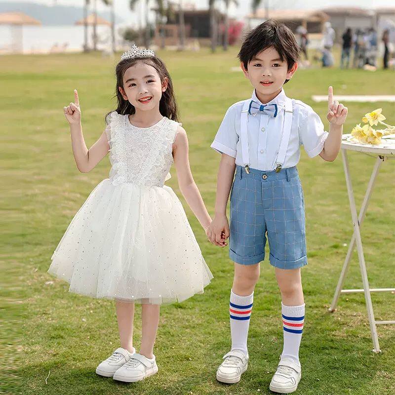 六一儿童演出服女童舞蹈蓬蓬纱裙男童礼服小学生毕业大合唱表演服