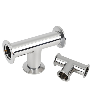 藤原KF真空等径变三通四通304不锈钢弯头卡箍扣25管件40配件法兰