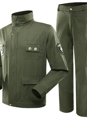 盾郎纯棉迷彩服套装男春秋户外服装空降师战术服军迷套装绿训作服