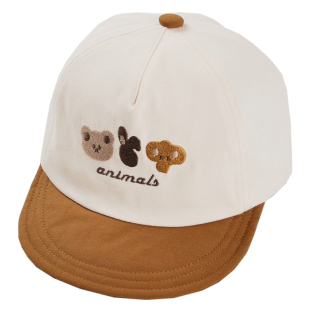 高品质男宝宝可爱软檐鸭舌帽春夏秋季男童纯棉动物防晒遮阳帽子