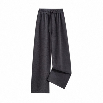 糯米裤女秋冬新款直筒垂感小个子高腰宽松休闲山本裤拖地阔腿裤子