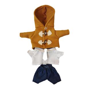 掌门狗棕呢子14cm服装套装棉花娃娃衣服衬衫领带牛仔裤服配件现货