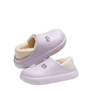 防水棉拖鞋女士冬季室内居家2026新款厚底毛毛加绒保暖外穿棉鞋女