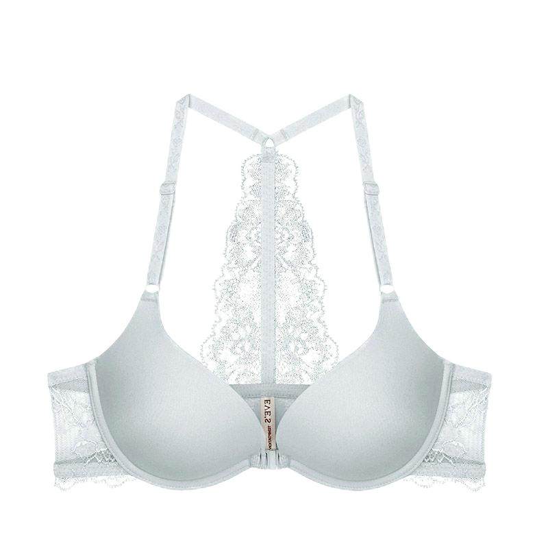 EVES夏娃的诱惑前扣内衣女蕾丝美背夏季小胸聚拢文胸光面无痕内衣