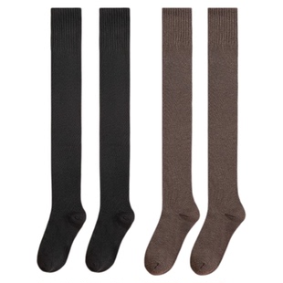 长筒过膝袜女秋冬季保暖纯棉加绒加厚防滑护膝腿套大腿长腿高筒袜