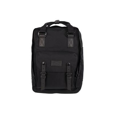 暗黑纯色甜甜圈简约双肩包